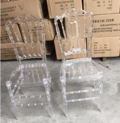 China Restaurant Chair China Factory Acrylic Crystal Transparent Royal Chair For Sale for sale