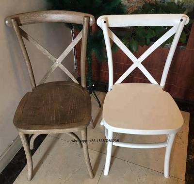 China restaurant chair oak wood cross back chair/plastic resin cross back chair for sale