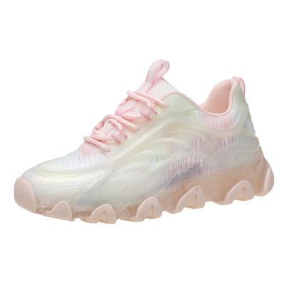 China 2021 fashion trend XIDISO mesh luminous women's sports shoes all-match casual jelly new fashion unique sneakers for sale