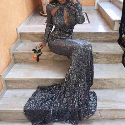 China 2021 Luxury Rose Gold Plus Size Evening Ball Gown Wedding Dress Anti-Static Bohemian Sequin Dress for sale