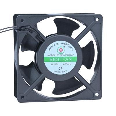 China Wholesale Bestfan 12038 Low Noise Industrial Axial Fan Brushless Fan 12038 AC 220V Sleeve Bearing Fan for Hotels for sale