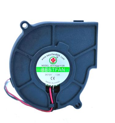 China Hotels 5V 12V 24V 48V 72V 7530 Brushless Bestfan 7530 Fan DC 12V Sleeve Bearing Fan Ventilation Fan for Hotels for sale