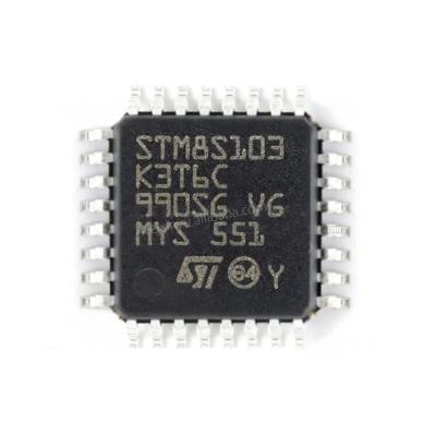 China STM8S STM8S103K3T6C MCU STM8 CISC 8KB 3.3V/5V 32-Pin LQFP standard 8-bit flash original in stock for sale