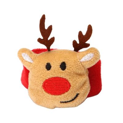 China stuffed & Plush Toy Free Shipping Lovely Christmas Free Shipping Reindeer Made In Soft Plush Christmas Leader Wristband Applause Ring Circle for sale