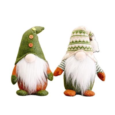 China Free Shipping Knitted Nonwoven Fabric New Christmas Decoration Knitted Nonwoven Fabric Forest Faceless Doll Ornaments Merry Creative for sale