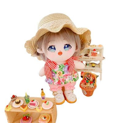 China Cartoon toy 3 pieces of doll 20cm kpop set dress clothes and accessories changing 20cm plush doll accessories clothes for sale