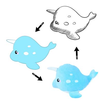 China 2022 New Customized Colorful Decoration/Gifts Baby Comfortable Plush Stuffed Whale Toys Stuffing Cute Marine Life Toys Wholesalers Soft Toys for sale