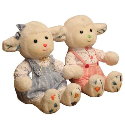 China Free Shipping New Design Plush Animals Plush Toy Couples Cute Stuffed Sheep Valentine Gifts For Girls for sale