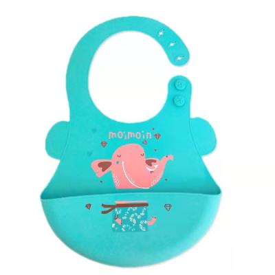 China 2022 Custom Baby Bibs Soft Washable Waterproof Silicone Adjustable Newborn Eco Friendly Antibacterial Girl Feeding Bib For Baby for sale