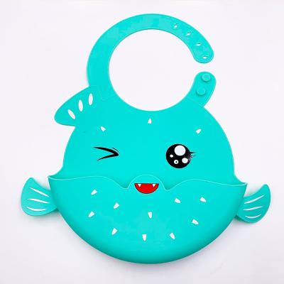 China High Quality Antibacterial Design Cute Color Cute Color Pocket Bib Silicone Baby Bib Waterproof Bibs for sale