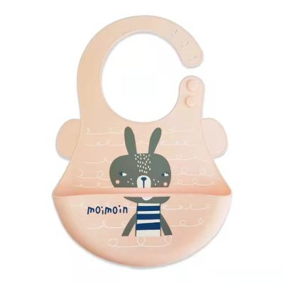 China 2021 Free Sample High Quality Antibacterial Custom Adjustable Soft Washable Waterproof Silicone Baby Girl Girl Bibs For Baby for sale