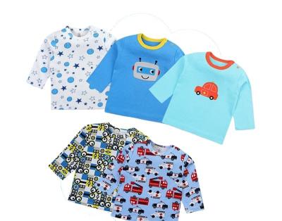 China 2022 Wholesale Baby Boy Anti-Shrink Comfortable Casual Clothes Sets Long Sleeve T-shirt Infant Newborn Kids Wear Clothing for sale