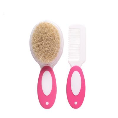 China Durable Baby Massage Scalp Removal Fetus Hair Brush Wool Brush Baby Supplies Baby Safety Comb Set for sale