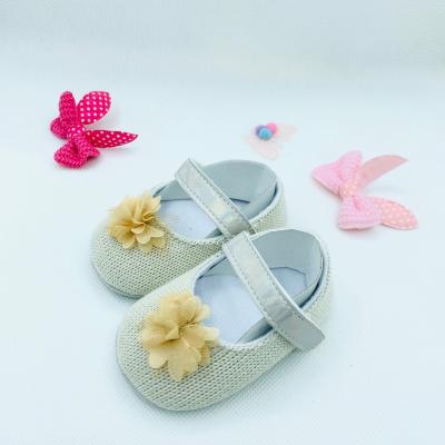 China 2022 Hot Sale 2022 Hot Sale Flat Small Super Soft Flower Baby Toddler Baby Shoes Princess Canvas Shoes Lace for sale