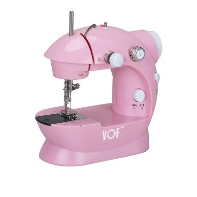 China FHSM-202 Mini Fabric Lock Adjustable Domestic Leather Stitch Sewing Machine Handheld Manual With Table Stand for sale