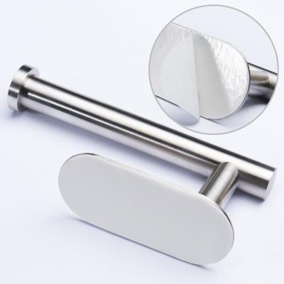 China Self Adhesive In Bathroom Accessories Metal Tissue Holder Stock Stainless Steel Toilet Paper Holder Wall Mounted for sale