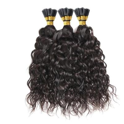 China Hot Sale High Quality Real Soft Dark Brown Raw Virgin Brazilian Hair Extensions Kinky Curly I Tips #2 1gram 2mm for sale