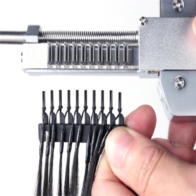 China 2021 Keratin 6d Hair Extension Machine Wholesale Easy Installation Connector Tool Kit Set With 10 Rows for sale