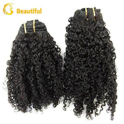 China Curly Kinky Curly Hair 14inch Extensions Cut In Hair Extensions For Black Women for sale