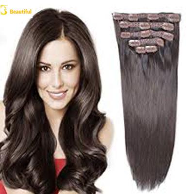 China All 8pcs100 gram abundance human remy brazilian color 12-20inch clip in hair extensions for sale