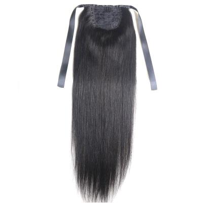 China original natural i-tip hair no tangle shedding free no cured silky straight brazilian hair ponytail extensions for sale