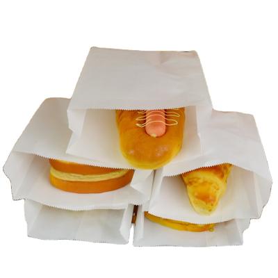 China Disposable Customize Greaseproof Sandwich Paper Bags Bread Paper Bag Food Grade Sticker Microwavable Paper Bag for sale