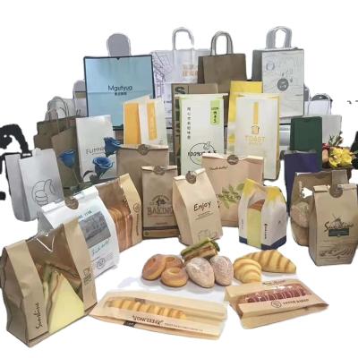 China China Paper Bag Manufacture Food Grade Kraft Paper Bakery Disposable Professional Greaseproof Paper Bag for sale