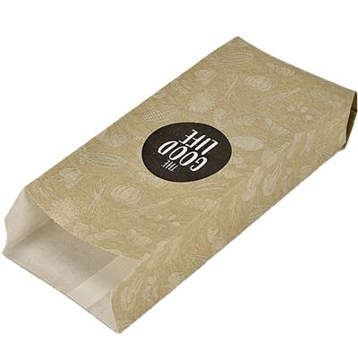 China Customized Disposable Beverage Doggie Bags Take Away Disposable Food Bag Kraft Paper Bag for sale