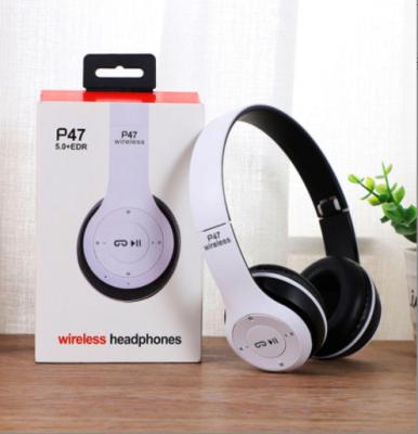 China Original 200 Types Factory p47 BT Headband 5.0 Portable Foldable Call Headset Factory Wireless Headset and Earphones for sale