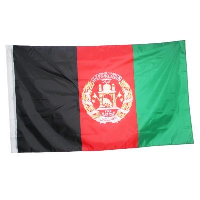 China Kabul 90*150cm hanging Afghanistan flag 3x5 ft banner afghani hanging office/activity/parade/festival/home decoration for sale