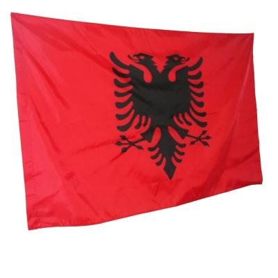 China Albania flag Eagle BANNER ALBANIAN double arms 90*150cm national flag parade/LED INDOOR OUTDOOR festival hanging/home decoration for sale