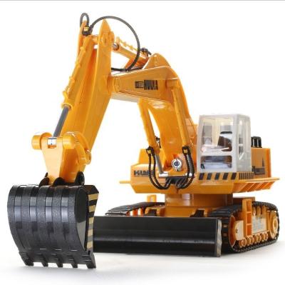 China RC Hobby HUI Na TOYS 310 Wireless Remote Control Excavator Toy Supports Multiplayer Excavators Control RC Cars 11 Channel 30 Meters New for sale