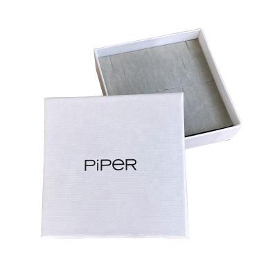 China Recyclable Paper Jewelry Box Customized Lid And Base Earring Packaging Box for sale