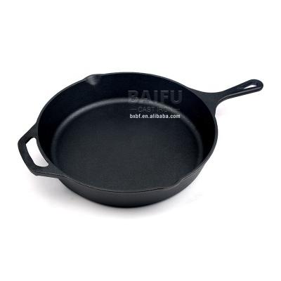 China Vintage Factory Price Amazon Hot Sale Pre-Seasoned Cast Iron Skillet Frying Pan Cast Iron Griddle Grill Pan for sale