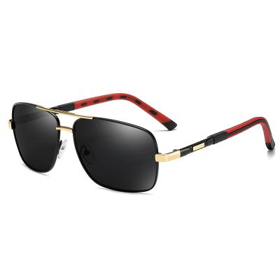 China 2022 Luxury Trendy Sunglass Frame Custom Polarized Metal Sun Glass Men Shades Fashion Sun Glasses Mens Shades for sale