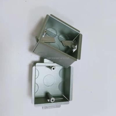 China Industry Electrical Click Box 1 Strip , Fire Rated GI Metal Boxes With Galvanized Finish for sale