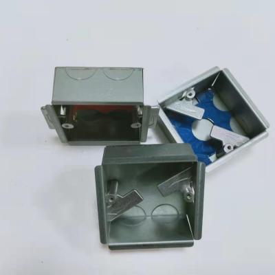 China Industry Cavity Wall Electrical Box, Box 1 Back Strip, Fire Rated GI Metal Boxes With Galvanized Finish for sale