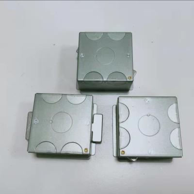 China Industry Electrical Bases Click Back Box 1 Strip , Fire Rated GI Metal Boxes With Galvanized Finish for sale