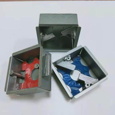 China Industry 35mm Electrical Hot Sell Back Box 1 Strip , Fire Rated GI Metal Boxes With Galvanized Finish for sale