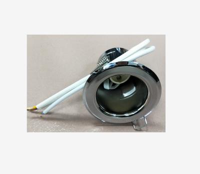 China DZ Commercial CHROME Fixed Downlight, Fire Rated Downlighter, W/Loose Wire for sale