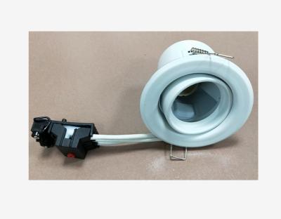 China Commercial WHITE Adjustable Downlight, Fire Rated Downlighter, Flamguard, W/BK Connector for sale