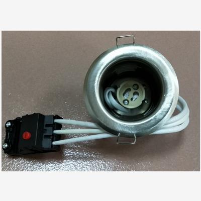 China Commercial SATIN/CHROME Fixed Downlight, Fire Rated Downlighter, W/BK Connector for sale