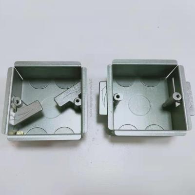 China Industry plug electrical boxl back, 1 gang, fire rated gi metal boxes with galvanized finish for sale