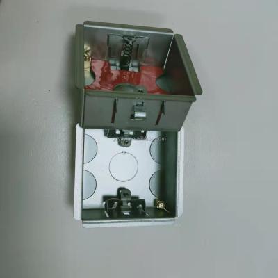 China UK industry plug electrical boxl back, 1 gang, fire rated gi metal boxes with galvanized finish for sale