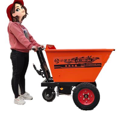 China Durable Mini Transport Charger Electric Three-Wheel Wheelbarrow Power Battery Discharger Trolley for Construction Agriculture Farms Parks for sale