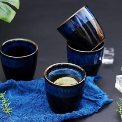 China Disposable ceramic japanese matcha cup fambe cup without handle lemon cup for sale