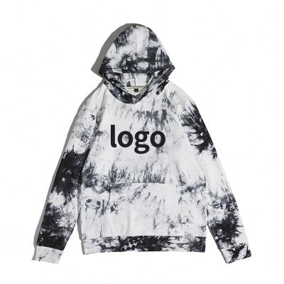 China Hot Sale Winter Anti-pilling Tie Dye Custom 100% Cotton Tie Dye Pullover Logo Embroidery Tie Dye Hoodies For Men for sale