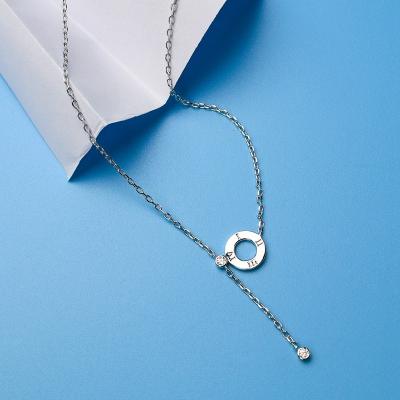 China Other Hot Selling Silver Jewelry Ladies Light Wear Luxury Jewelry S295 Sterling Silver Necklace for sale