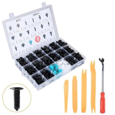 China Automotive Parts 18 Kinds 299Pcs/Set Auto Fastener Damper Retainer Bumper Clips Push Pin Car Door Panel Tirm Rivets For BMW Subaru Honda for sale