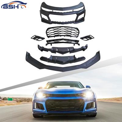 China pp & ABS ZL1 Styling Body Kit Front Bumper Lip Grille Car Auto Bumper For Chevrolet Camaro 2016-2018 for sale